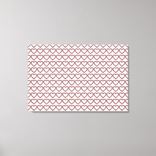 Red Ruby Gemstone Heart Canvas Afdruk (Voorkant)