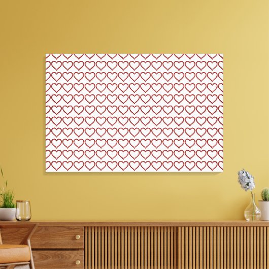 Red Ruby Gemstone Heart Canvas Afdruk (Insitu (Woonkamer))