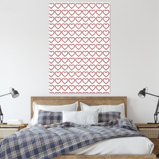 Red Ruby Gemstone Heart Canvas Afdruk (Insitu (Slaapkamer))