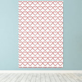 Red Ruby Gemstone Heart Canvas Afdruk (Insitu (Houten vloer))