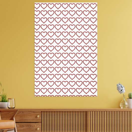 Red Ruby Gemstone Heart Canvas Afdruk (Insitu (Woonkamer))