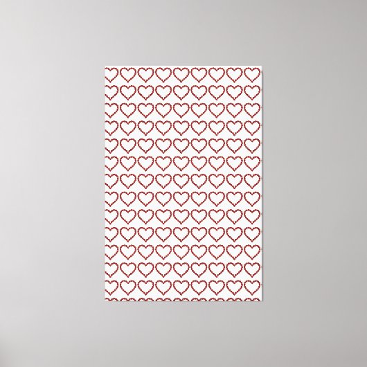 Red Ruby Gemstone Heart Canvas Afdruk (Voorkant)