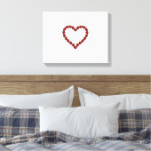 Red Ruby Gemstone Heart Canvas Afdruk (Insitu (Slaapkamer))