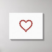 Red Ruby Gemstone Heart Canvas Afdruk (Voorkant)