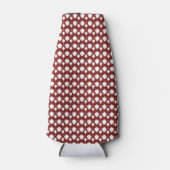 Red Ruby Gemstone Heart Flesjeskoeler (Voorkant)