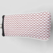 Red Ruby Gemstone Heart Golfheadcover (Voorkant)