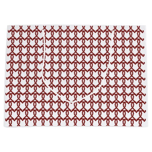 Red Ruby Gemstone Heart Groot Cadeauzakje (Voorkant)