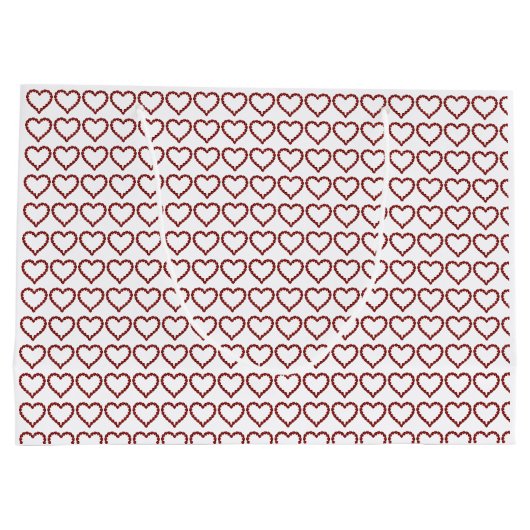 Red Ruby Gemstone Heart Groot Cadeauzakje (Achterkant)