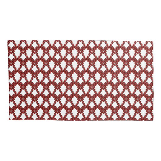 Red Ruby Gemstone Heart Kussensloop (Achterkant-Rechts)