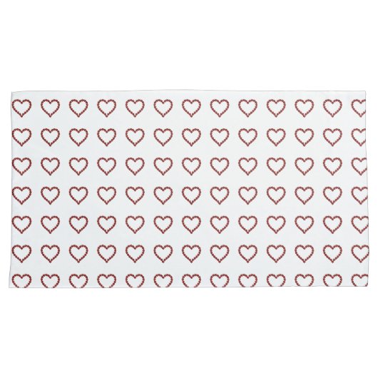 Red Ruby Gemstone Heart Kussensloop (Voorkant-Rechts)