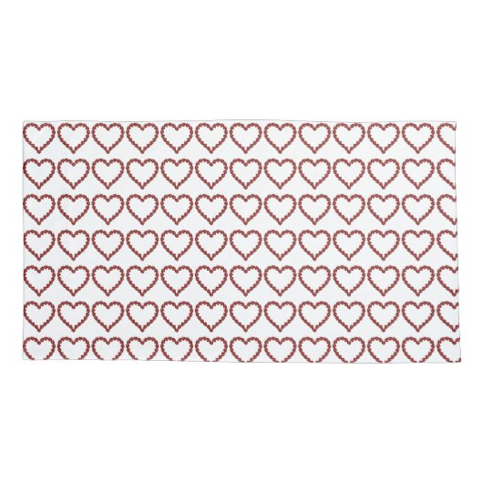 Red Ruby Gemstone Heart Kussensloop (Achterkant-Links)