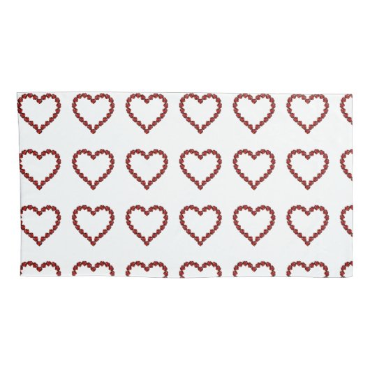 Red Ruby Gemstone Heart Kussensloop (Achterkant-Rechts)