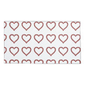 Red Ruby Gemstone Heart Kussensloop (Achterkant-Links)