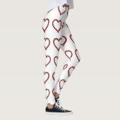 Red Ruby Gemstone Heart Leggings (Rechts)