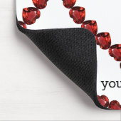 Red Ruby Gemstone Heart Muismat (Hoek)