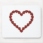 Red Ruby Gemstone Heart Muismat (Voorkant)