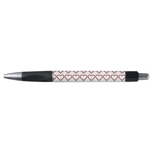 Red Ruby Gemstone Heart Pen (Voorkant)