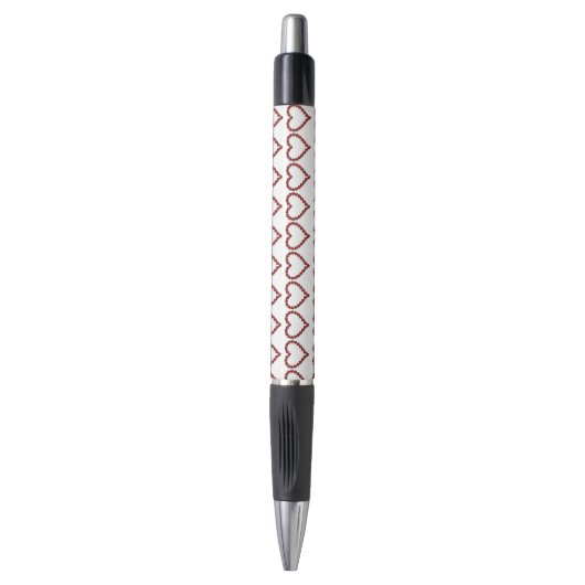 Red Ruby Gemstone Heart Pen (Voorkant Verticaal)