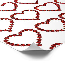 Red Ruby Gemstone Heart Poster