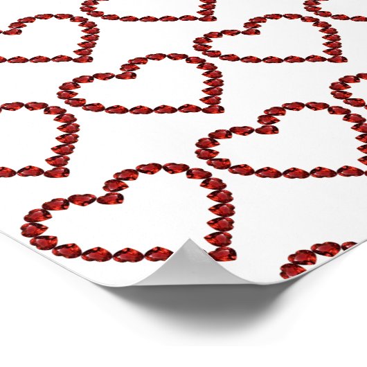 Red Ruby Gemstone Heart Poster (Hoek)