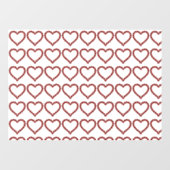 Red Ruby Gemstone Heart Raamsticker (Vel)