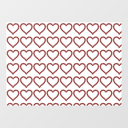 Red Ruby Gemstone Heart Raamsticker (Vel)