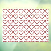 Red Ruby Gemstone Heart Raamsticker (Vel 3)