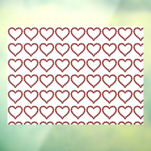 Red Ruby Gemstone Heart Raamsticker (Vel 3)