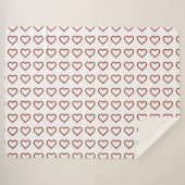 Red Ruby Gemstone Heart Sherpa Deken (Voorkant (horizontaal))