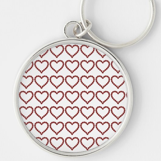 Red Ruby Gemstone Heart Sleutelhanger (Voorkant)