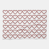 Red Ruby Gemstone Heart Theedoek (Horizontaal)