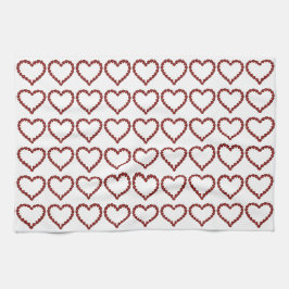 Red Ruby Gemstone Heart Theedoek