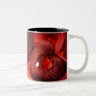 Red Ruby Heart-Mok Tweekleurige Koffiemok