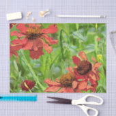 RED RUDBECKIA FLOWERS TISSUEPAPIER (Craft)