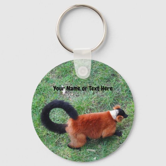Red Ruffed Lemur #2 Sleutelhanger (Voorkant)