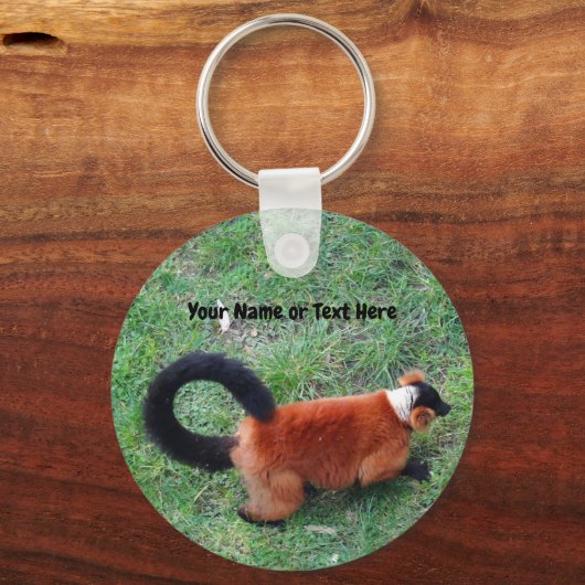 Red Ruffed Lemur #2 Sleutelhanger (Voorkant)