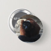 Red Ruffed Lemur Ronde Button 5,7 Cm (Voorkant /achterkant)
