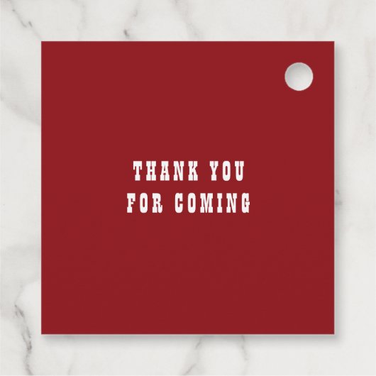 Red Rumble eerste knock-out boksverjaardag Bedankjes Labels (Achterkant)