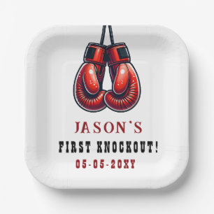 Red Rumble eerste knock-out boksverjaardag Papieren Bordje