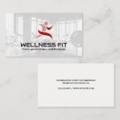 Red Running Logo | Achtergrond fitnesscentrum Afsprakenkaartje (Voorkant / Achterkant)