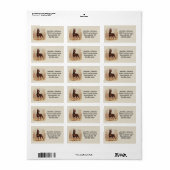Red Rust Brown Doberman Pinscher Dog Etiket (Full Sheet)