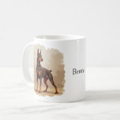 Red Rust Brown Doberman Pinscher Dog Koffiemok (Voorkant links)