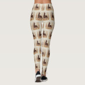 Red Rust Brown Doberman Pinscher Dog Leggings (Achterkant)