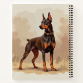 Red Rust Brown Doberman Pinscher Dog Notitieboek (Achterkant)