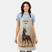 Red Rust Brown Doberman Pinscher Dog Schort (Gedragen)