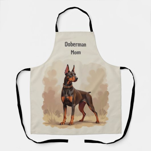 Red Rust Brown Doberman Pinscher Dog Schort (Voorkant)