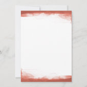 Red Rust Clay Modern Chic Sweet 16 Party Kaart (Achterkant)