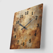 red rust on steel vierkante klok (Hoek)