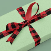 Red Rustic Buffalo Check Pattern Satijnen Lint