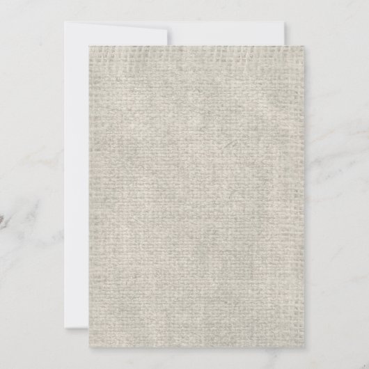 Red Rustic Burlap Bridal Shower Invitations Kaart (Achterkant)